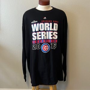 Majestic World Series CHICAGO CUBS 2016 World Series Champions Black 2XLT